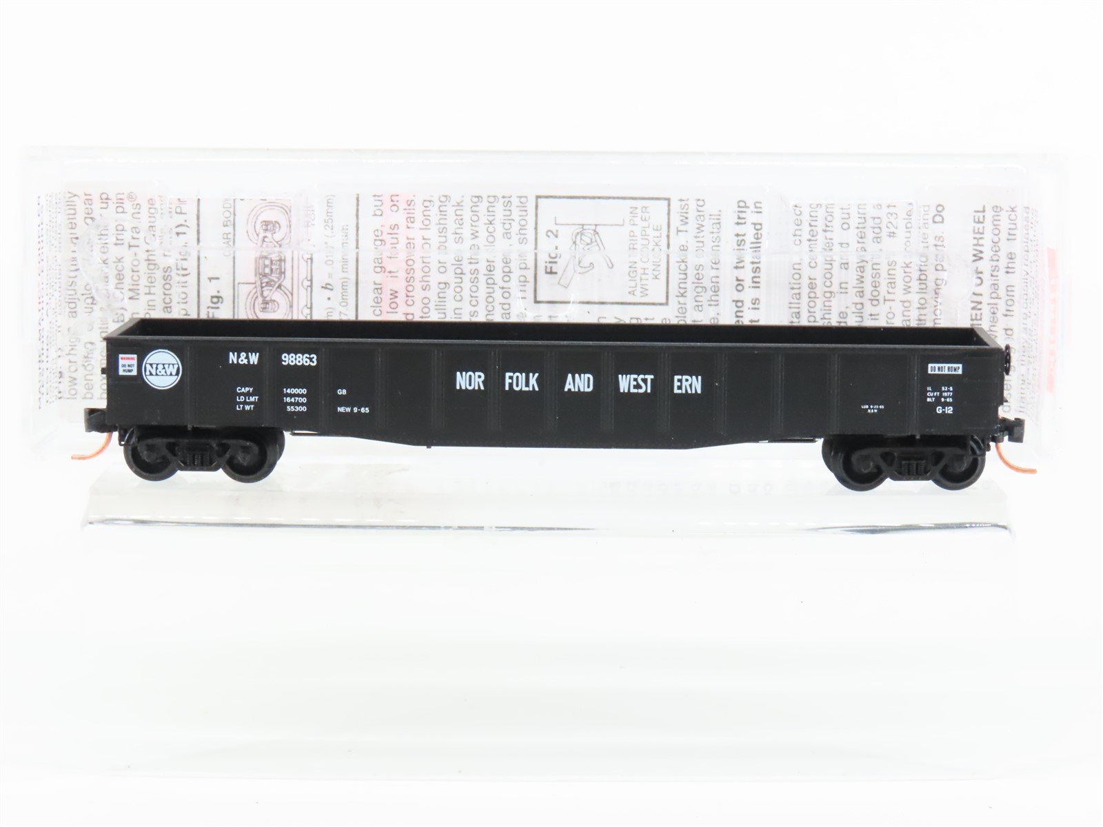 N Micro-Trains MTL 105080 N&W Norfolk & Western 50' Fixed End Gondola #98863