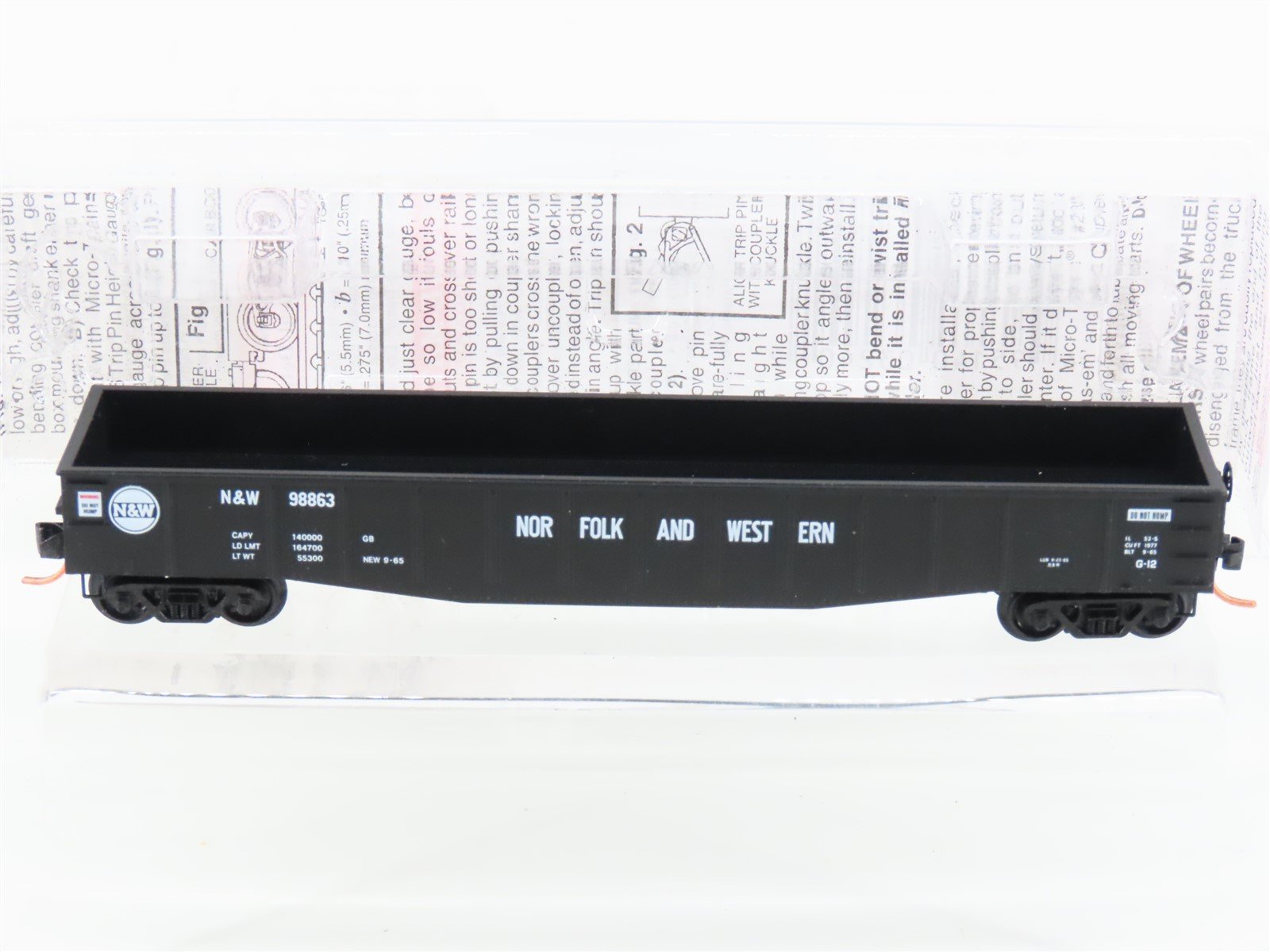 N Micro-Trains MTL 105080 N&W Norfolk & Western 50' Fixed End Gondola #98863