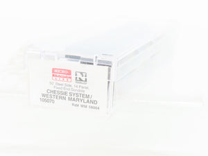 N Scale Micro-Trains MTL 105070 WM Chessie System 50' Fixed End Gondola #58004