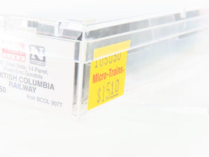 N Micro-Trains MTL 105050 BCOL British Columbia 50' Fixed End Gondola #9077
