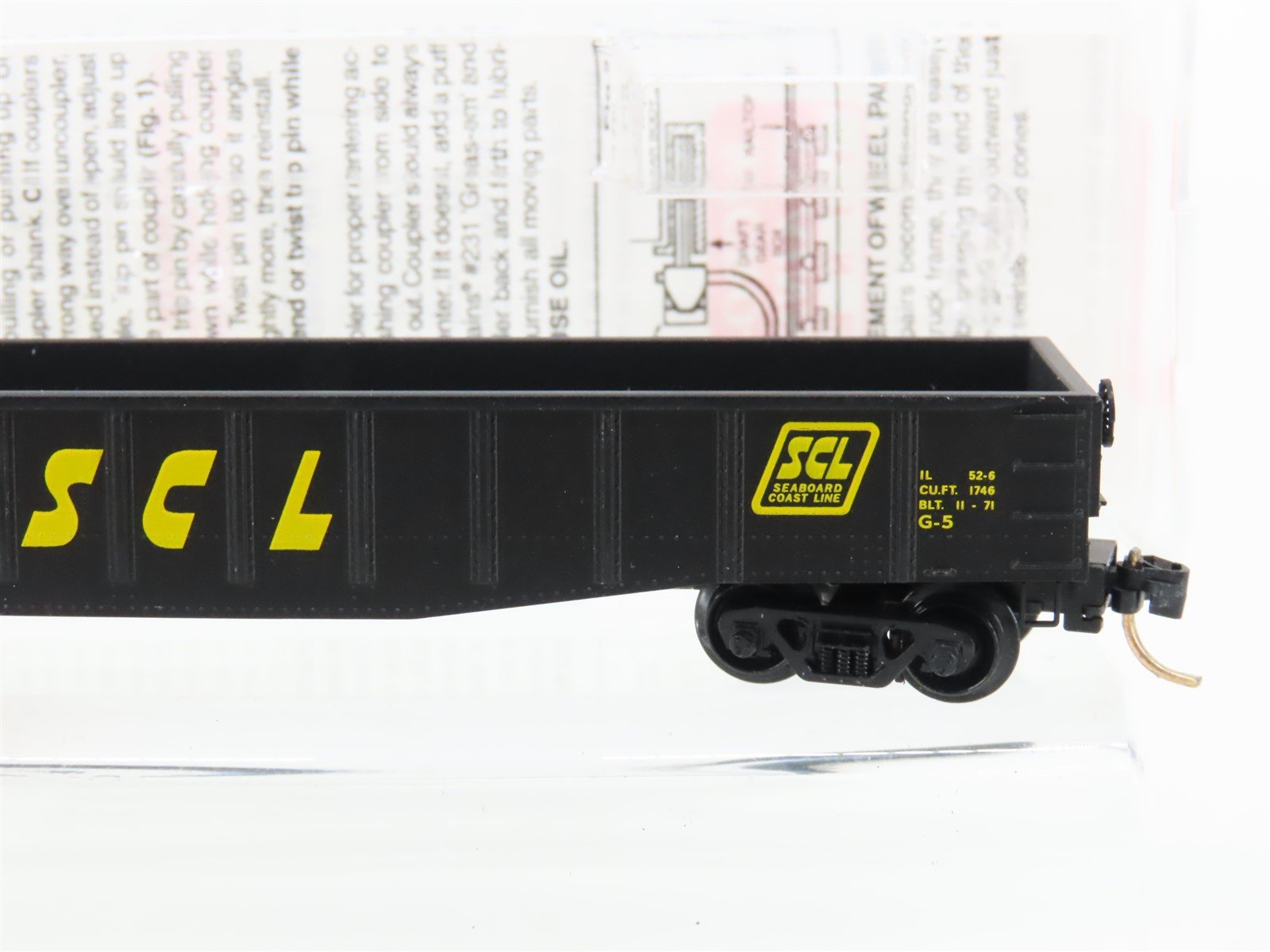N Micro-Trains MTL 105040 SCL Seaboard Coast Line 50' Fixed End Gondola #130531