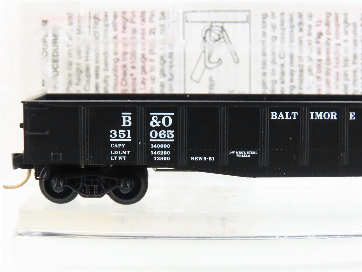 N Micro-Trains MTL 105030 B&amp;O Baltimore &amp; Ohio 50&#39; Fixed End Gondola #351065