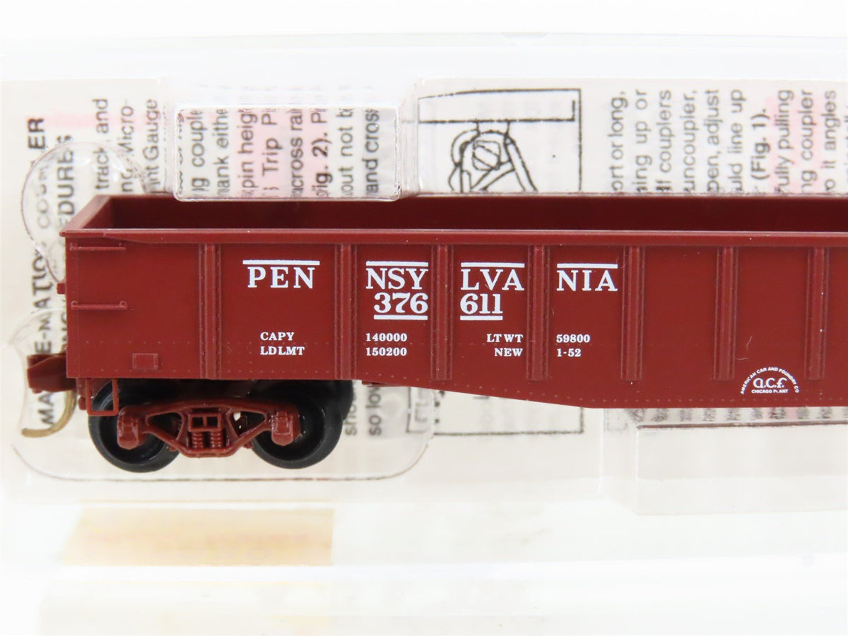 N Scale Micro-Trains MTL 105020 PRR Pennsylvania 50&#39; Fixed End Gondola #376611