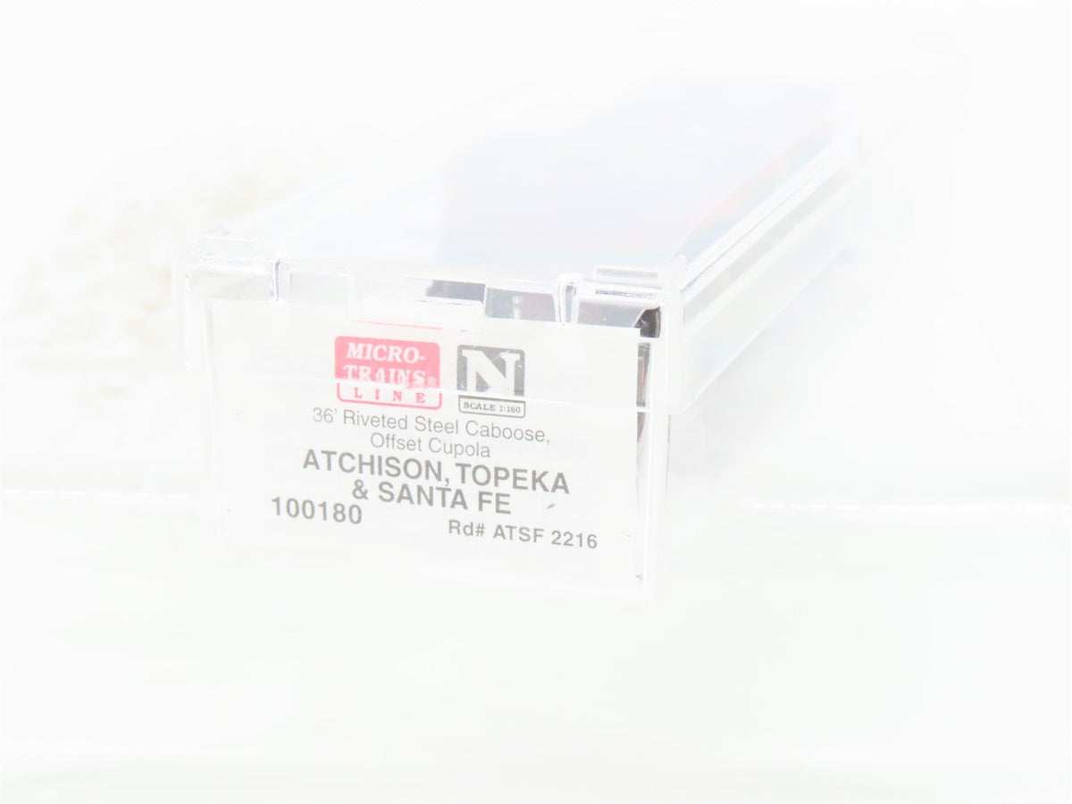 N Scale Micro-Trains MTL 100180 ATSF Santa Fe Offset Cupola Steel Caboose #2216