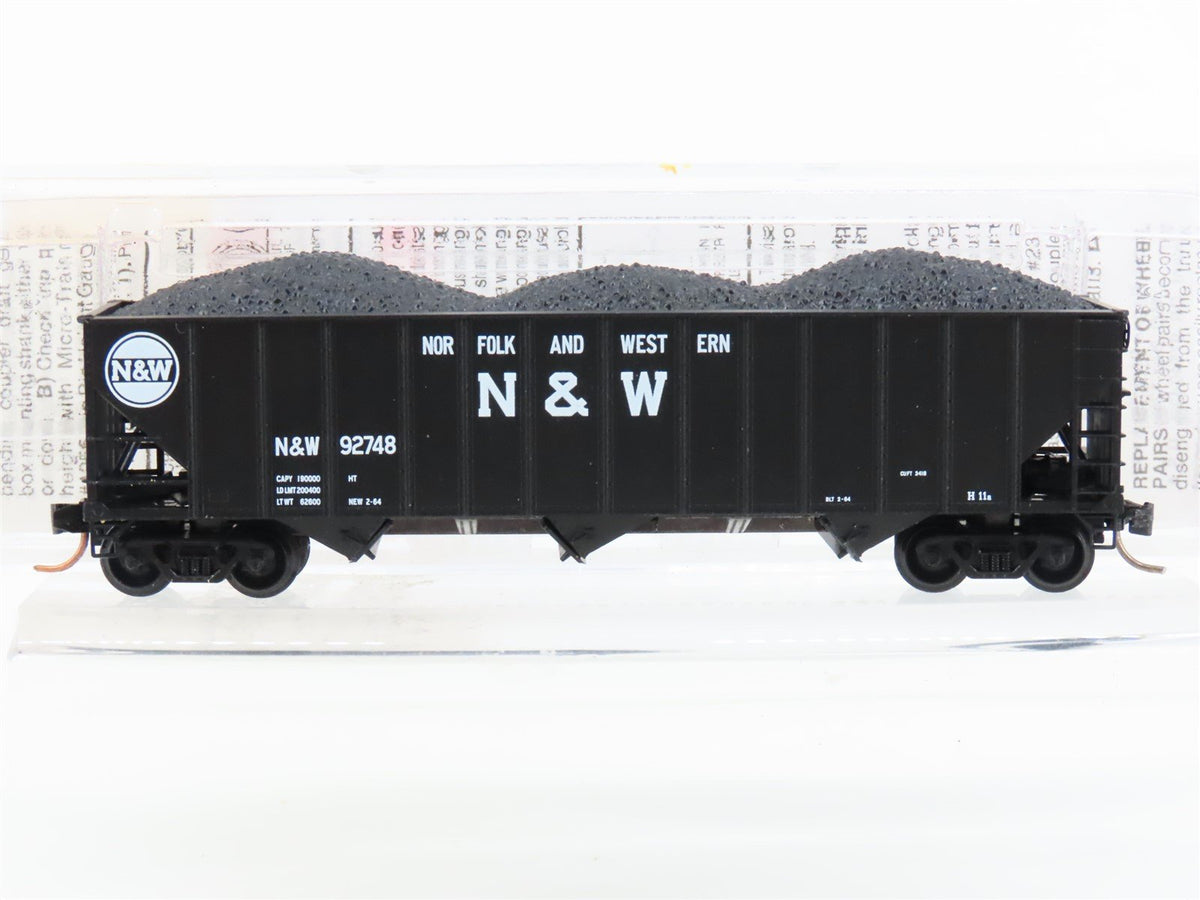 N Micro-Trains MTL 108010 N&amp;W Norfolk &amp; Western 3-Bay Hopper #92748 w/ Load