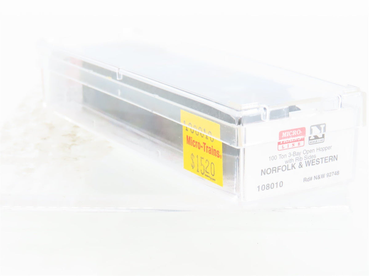 N Micro-Trains MTL 108010 N&amp;W Norfolk &amp; Western 3-Bay Hopper #92748 w/ Load