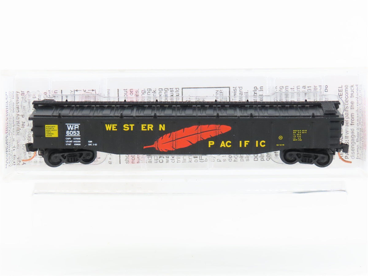 N Micro-Trains MTL 106220 WP Western Pacific &quot;Feather&quot; 50&#39; Covered Gondola #6053