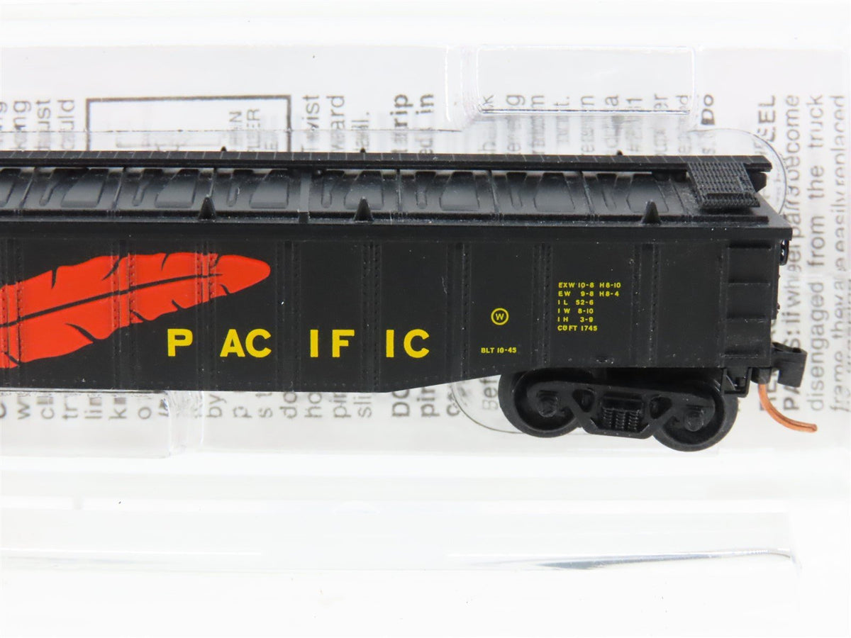 N Micro-Trains MTL 106220 WP Western Pacific &quot;Feather&quot; 50&#39; Covered Gondola #6053