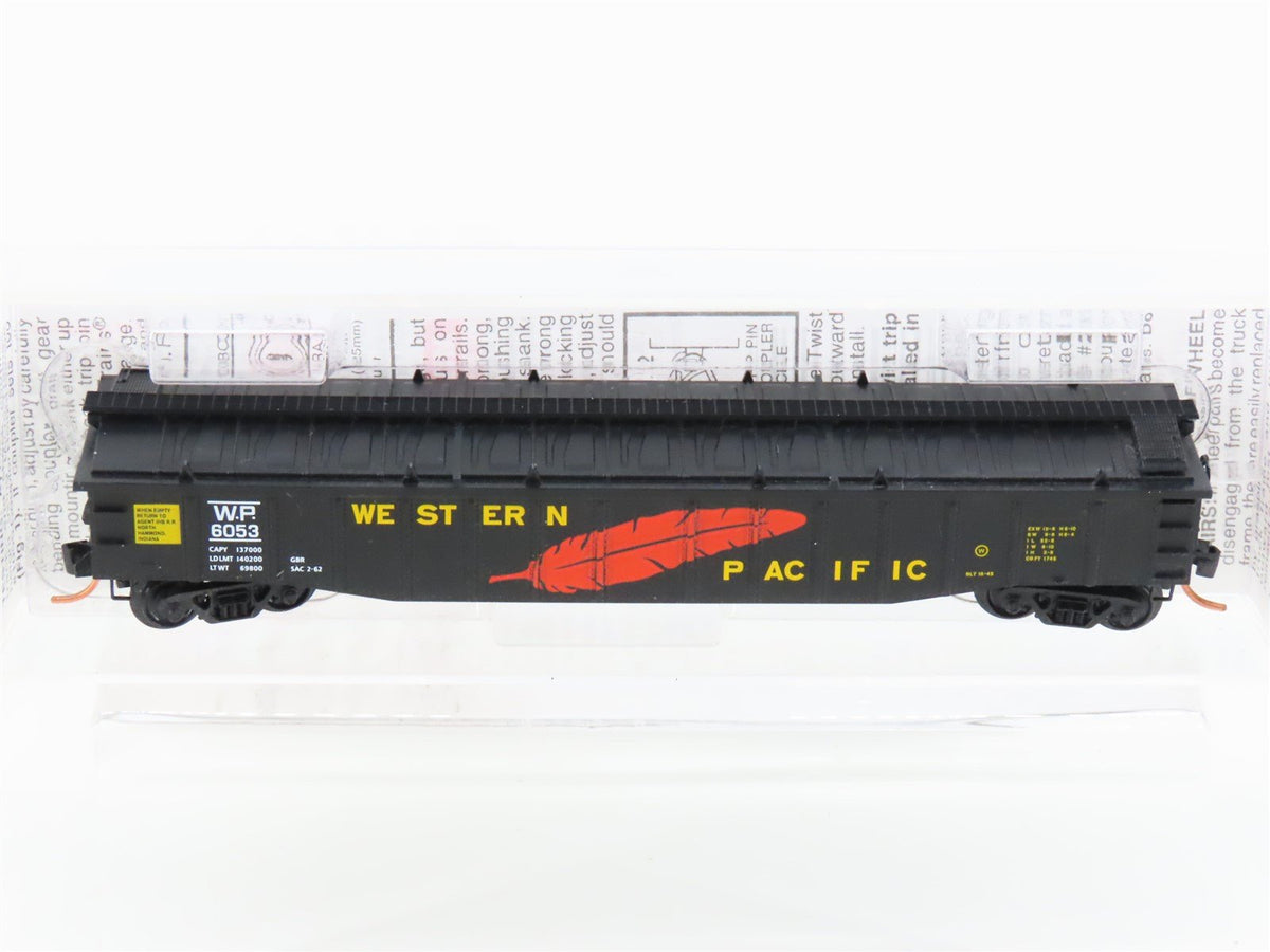 N Micro-Trains MTL 106220 WP Western Pacific &quot;Feather&quot; 50&#39; Covered Gondola #6053