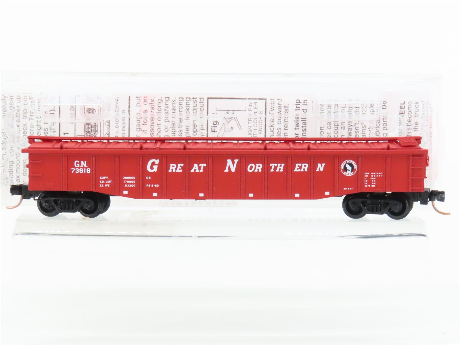 N Scale Micro-Trains MTL 106210 GN Great Northern 50' Covered Gondola #73818