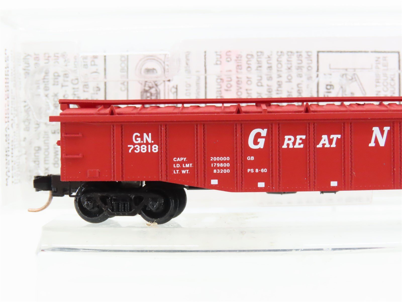 N Scale Micro-Trains MTL 106210 GN Great Northern 50' Covered Gondola #73818