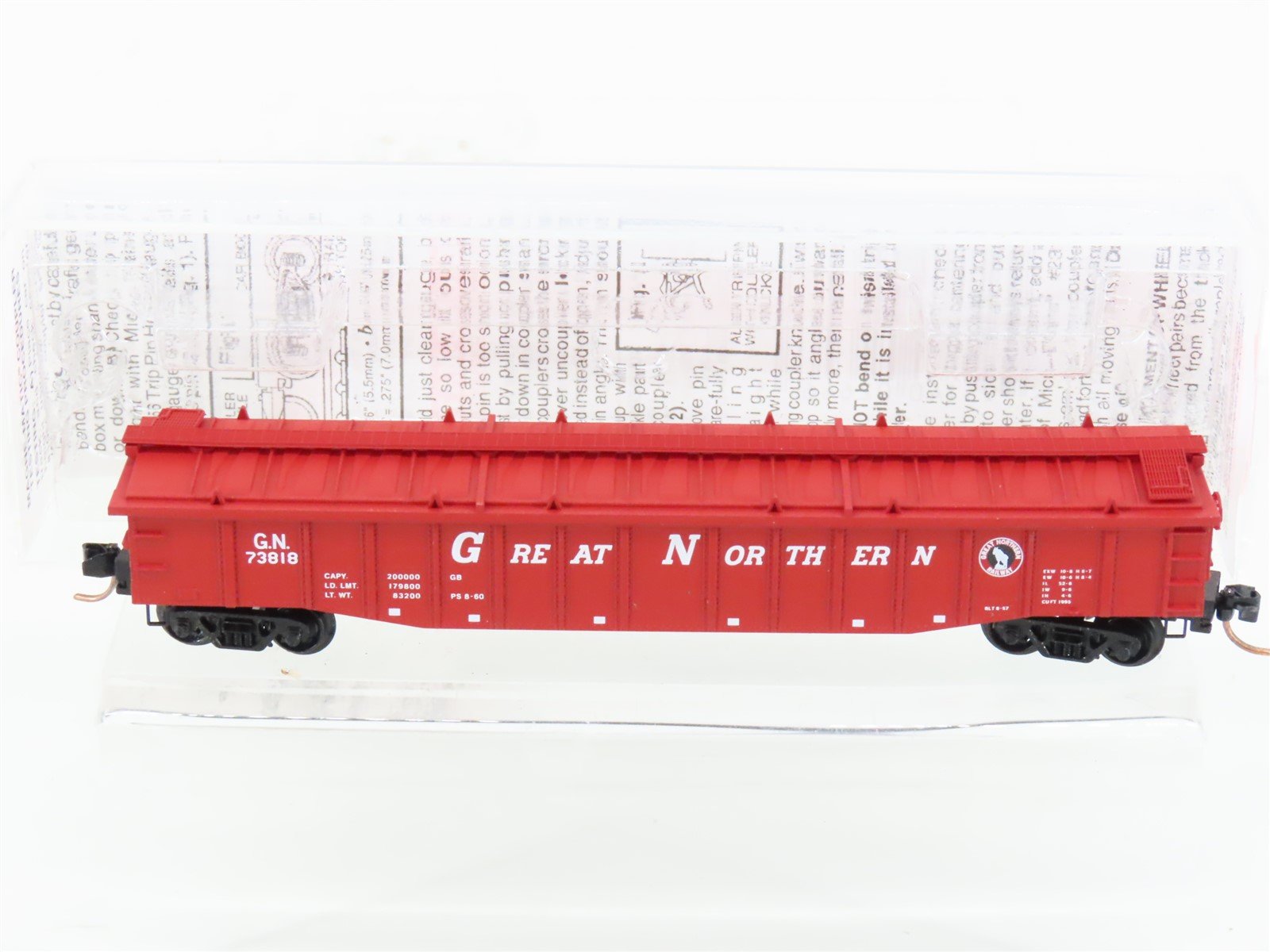 N Scale Micro-Trains MTL 106210 GN Great Northern 50' Covered Gondola #73818