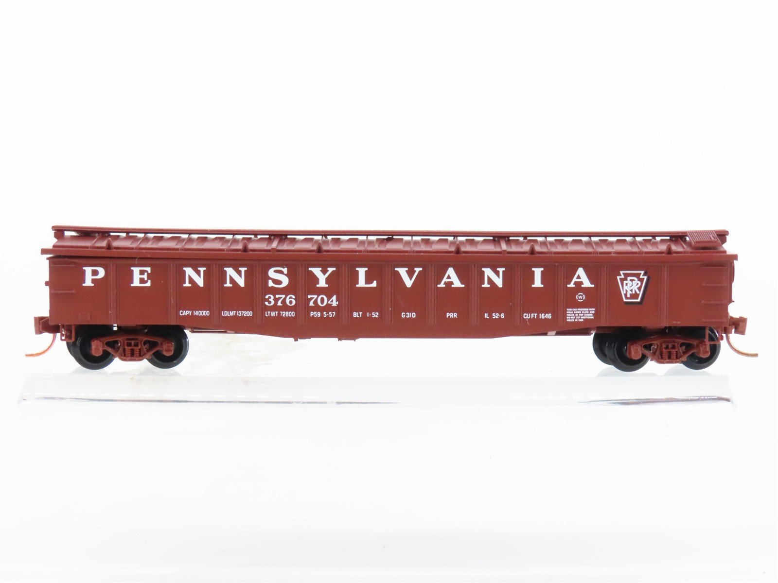N Scale Micro-Trains MTL 106080 PRR Pennsylvania 50' Covered Gondola #376704