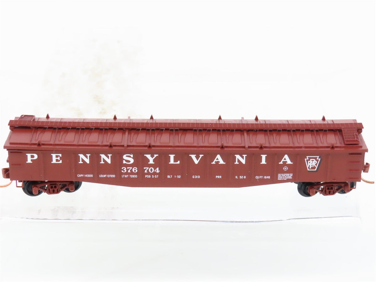 N Scale Micro-Trains MTL 106080 PRR Pennsylvania 50&#39; Covered Gondola #376704