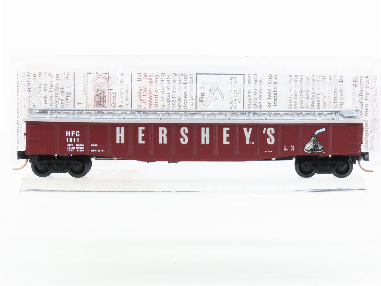 N Scale Micro-Trains MTL 106060 HFC Hershey's Kisses 50' Covered Gondola #1011