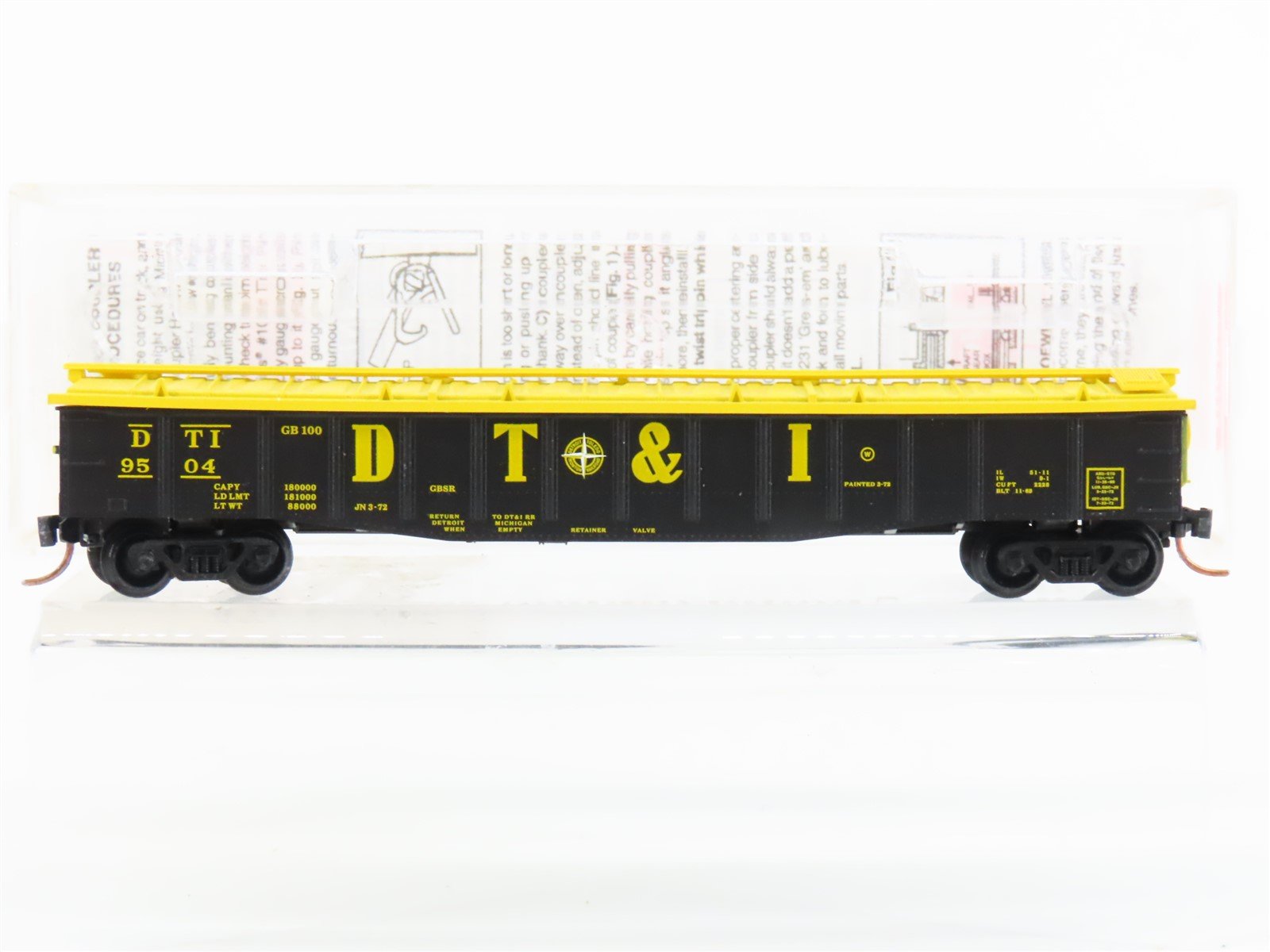 N Micro-Trains MTL 106050 DTI Detroit Toledo & Ironton 50' Covered Gondola #9504