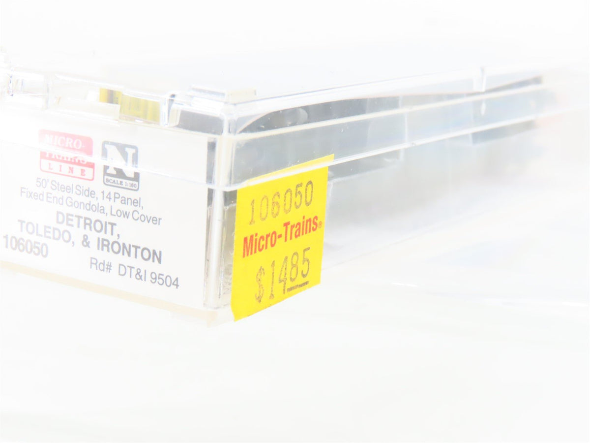 N Micro-Trains MTL 106050 DTI Detroit Toledo &amp; Ironton 50&#39; Covered Gondola #9504