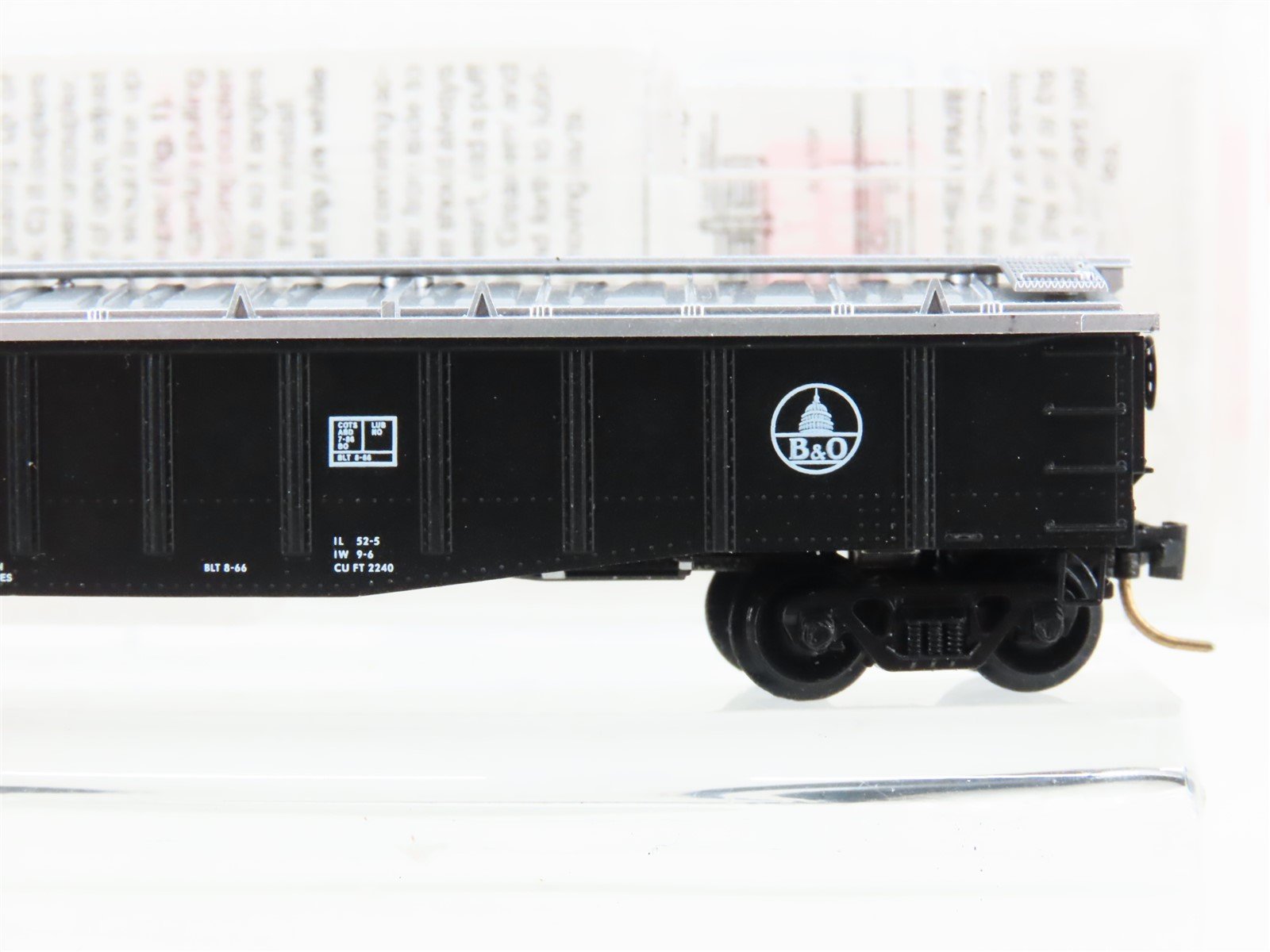 N Scale Micro-Trains MTL 106040 B&O Baltimore & Ohio 50' Covered Gondola #362506