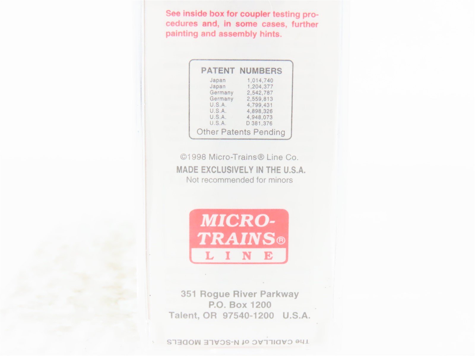 N Scale Micro-Trains MTL 106040 B&O Baltimore & Ohio 50' Covered Gondola #362506