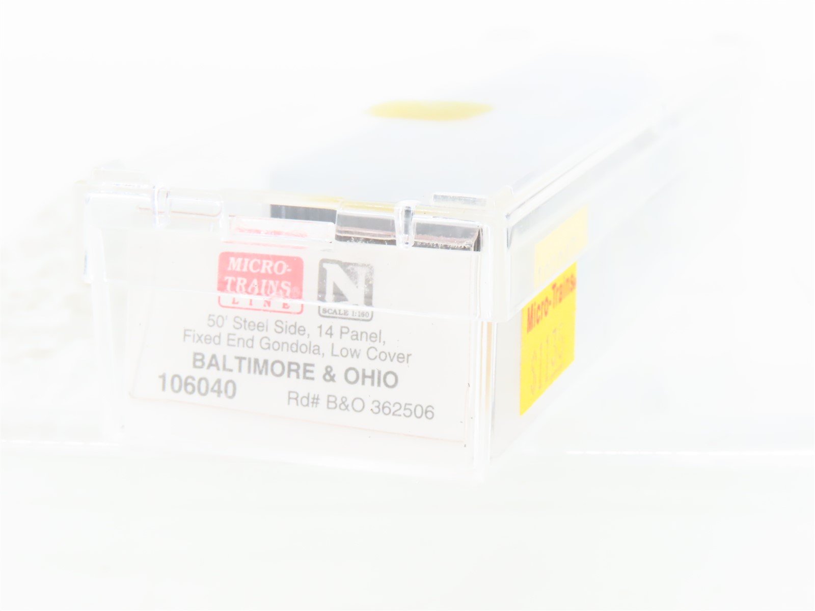N Scale Micro-Trains MTL 106040 B&O Baltimore & Ohio 50' Covered Gondola #362506