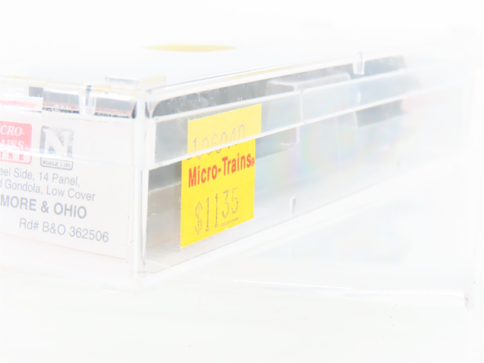 N Scale Micro-Trains MTL 106040 B&O Baltimore & Ohio 50' Covered Gondola #362506