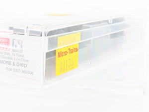 N Scale Micro-Trains MTL 106040 B&O Baltimore & Ohio 50' Covered Gondola #362506