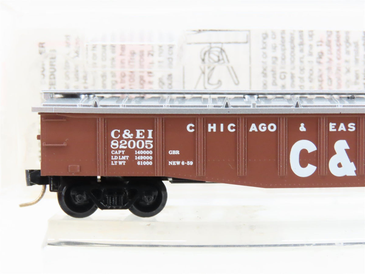 N Scale Micro-Trains MTL 106030 C&amp;EI 50&#39; Fixed End Covered Gondola #82005