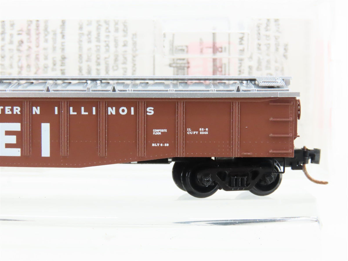 N Scale Micro-Trains MTL 106030 C&amp;EI 50&#39; Fixed End Covered Gondola #82005