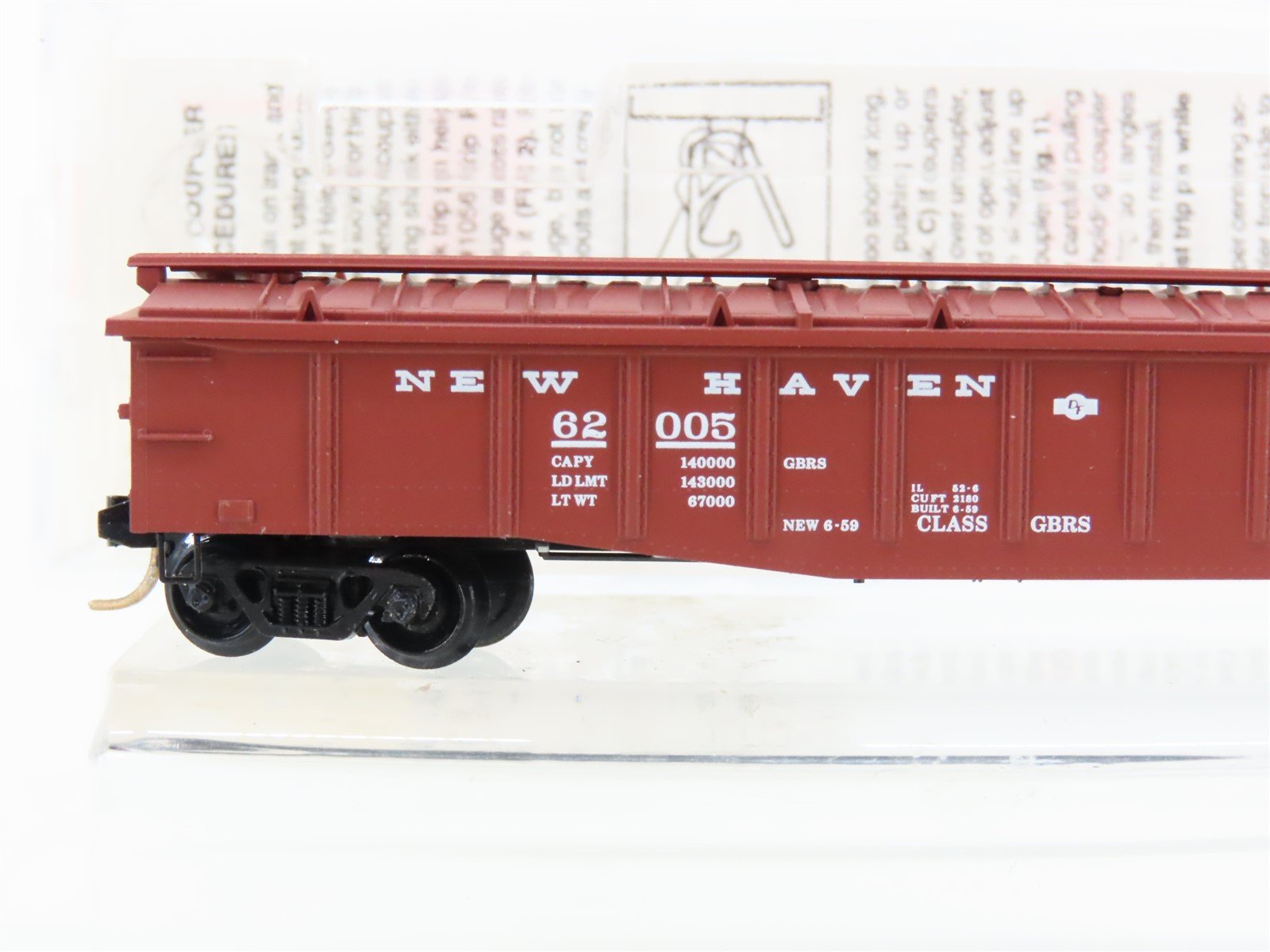 N Scale Micro-Trains MTL 106010 NH New Haven 50' Covered Gondola #62005