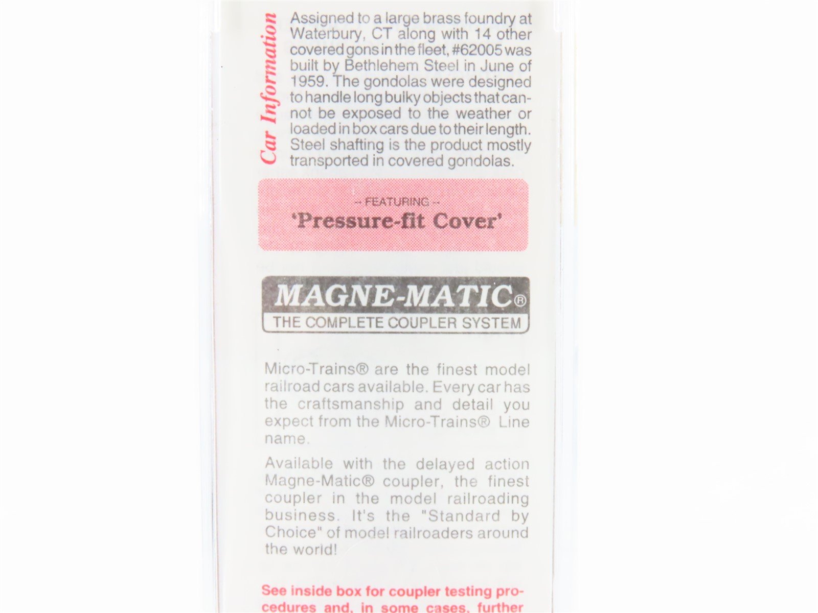 N Scale Micro-Trains MTL 106010 NH New Haven 50' Covered Gondola #62005