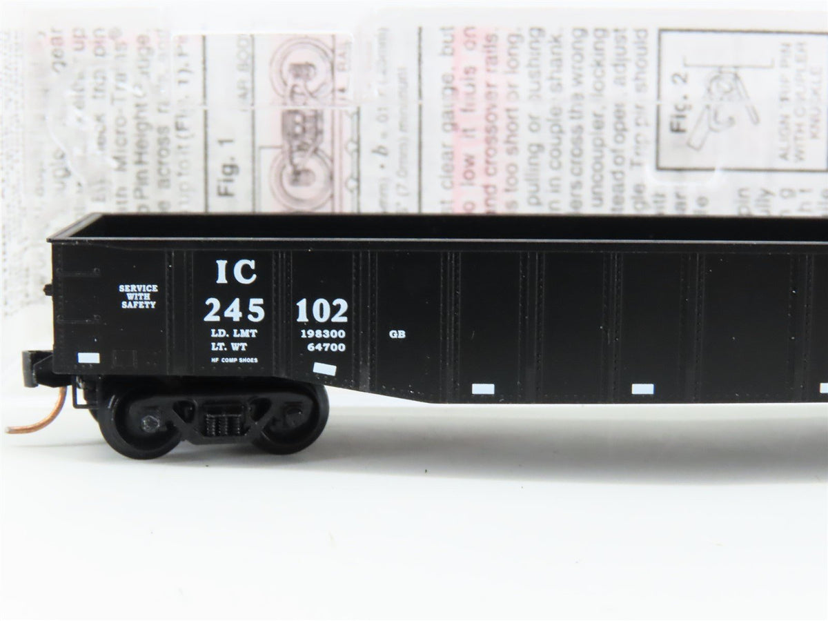 N Micro-Trains MTL 105550 IC Illinois Central 50&#39; Fixed End Gondola #245102