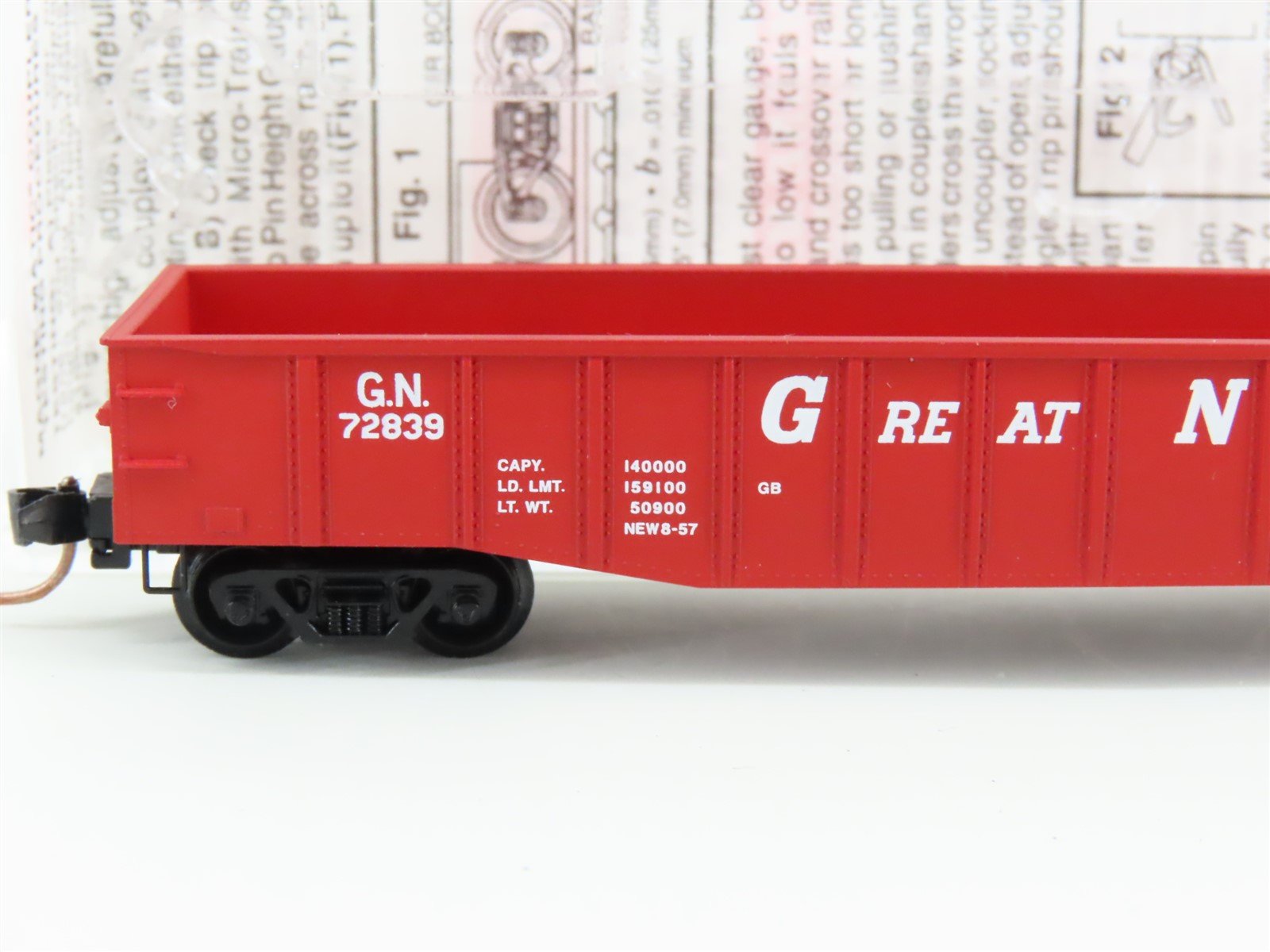 N Scale Micro-Trains MTL 105540 GN Great Northern 50' Fixed End Gondola #72839