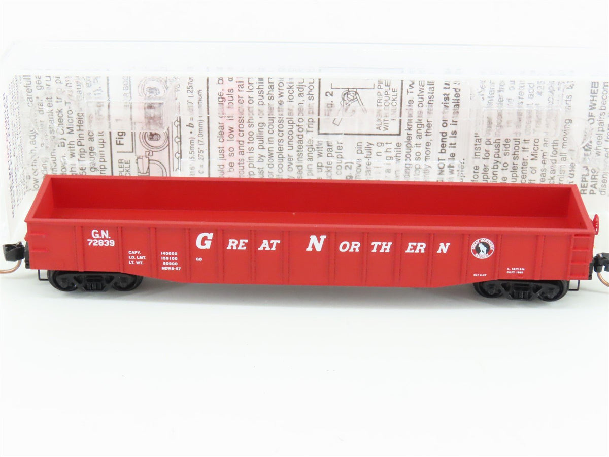 N Scale Micro-Trains MTL 105540 GN Great Northern 50&#39; Fixed End Gondola #72839