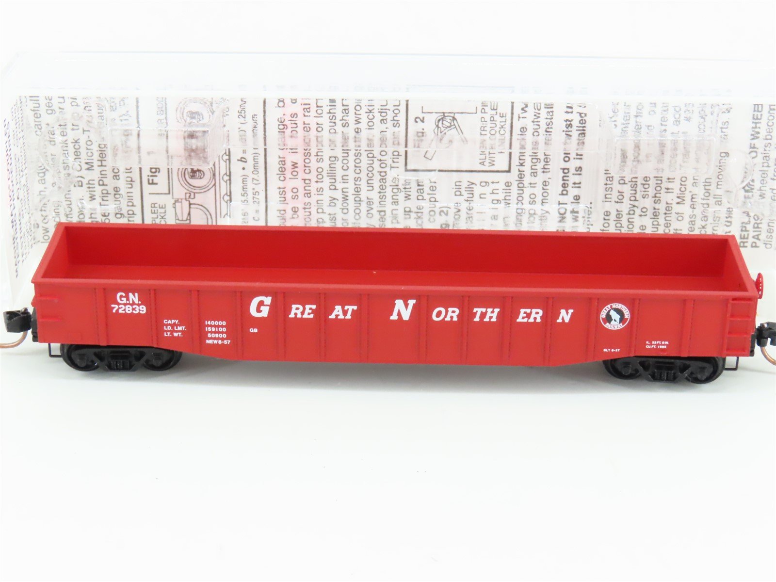 N Scale Micro-Trains MTL 105540 GN Great Northern 50' Fixed End Gondola #72839