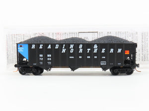 N Micro-Trains MTL 108080 RBMN Reading & Northern 3-Bay Hopper #7286 w/ Load