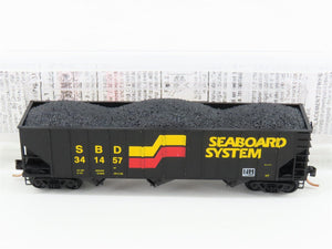 N Scale Micro-Trains MTL 108050 SBD Seaboard System 3-Bay Hopper #341457 w/ Load