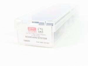 N Scale Micro-Trains MTL 108050 SBD Seaboard System 3-Bay Hopper #341457 w/ Load