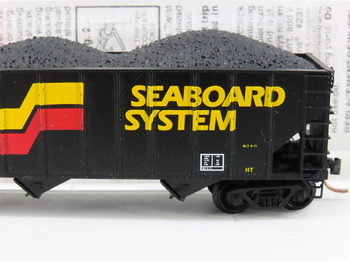 N Scale Micro-Trains MTL 108050 SBD Seaboard System 3-Bay Hopper #341345 w/ Load