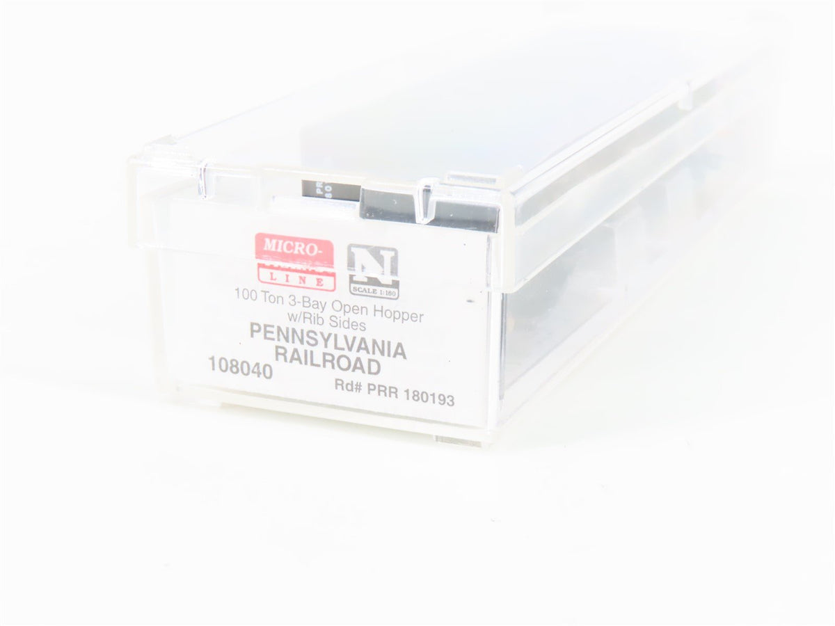 N Scale Micro-Trains MTL 108040 PRR Pennsylvania 3-Bay Hopper #180193 w/ Load