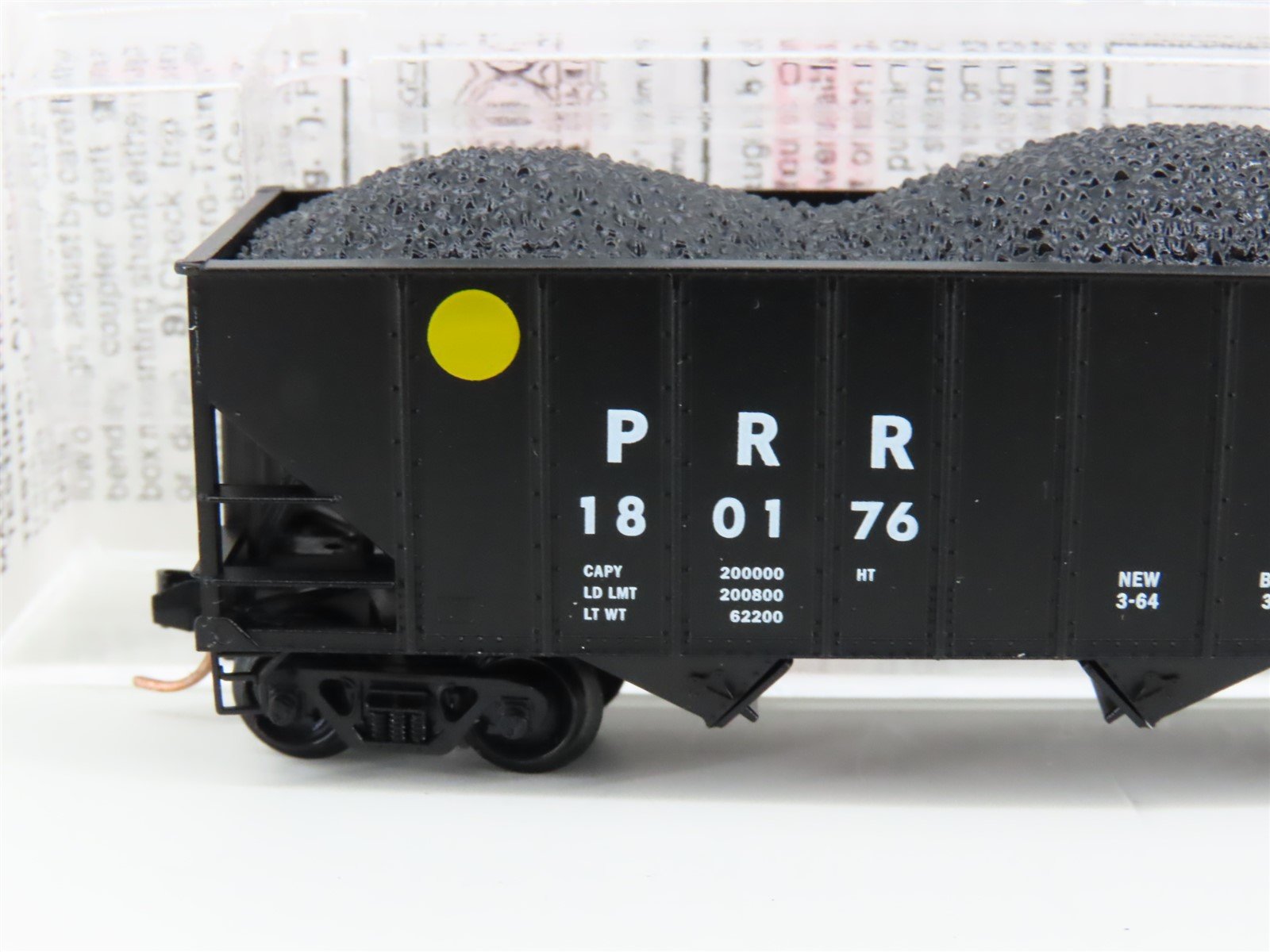 N Scale Micro-Trains MTL 108040 PRR Pennsylvania 3-Bay Hopper #180176 w/ Load