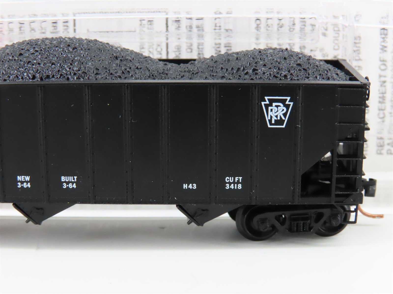 N Scale Micro-Trains MTL 108040 PRR Pennsylvania 3-Bay Hopper #180176 w/ Load