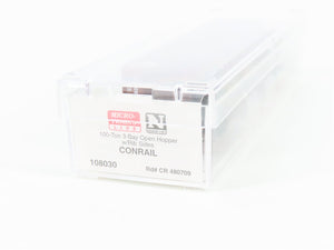 N Scale Micro-Trains MTL 108030 CR Conrail 100-Ton 3-Bay Hopper #480709 w/ Load