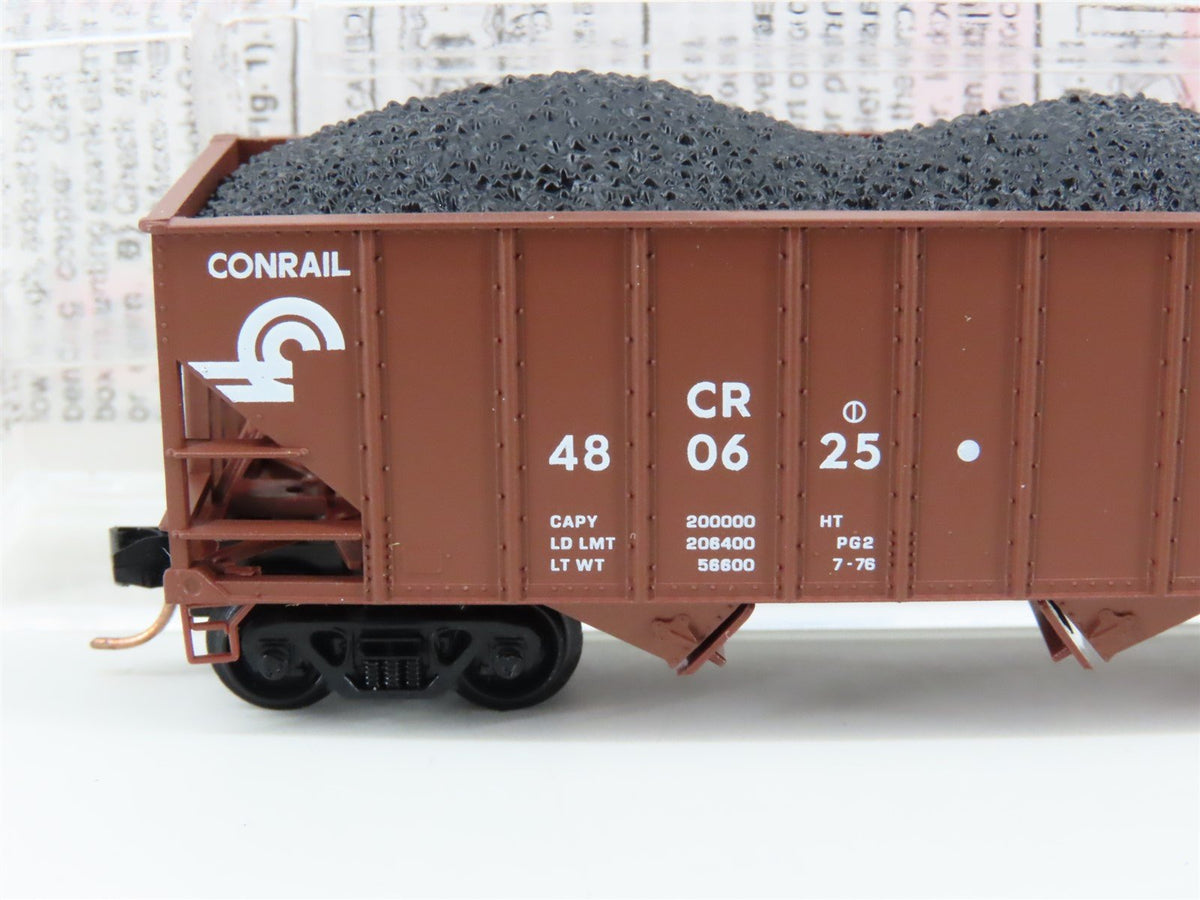 N Scale Micro-Trains MTL 108030 CR Conrail 100-Ton 3-Bay Hopper #480625 w/ Load