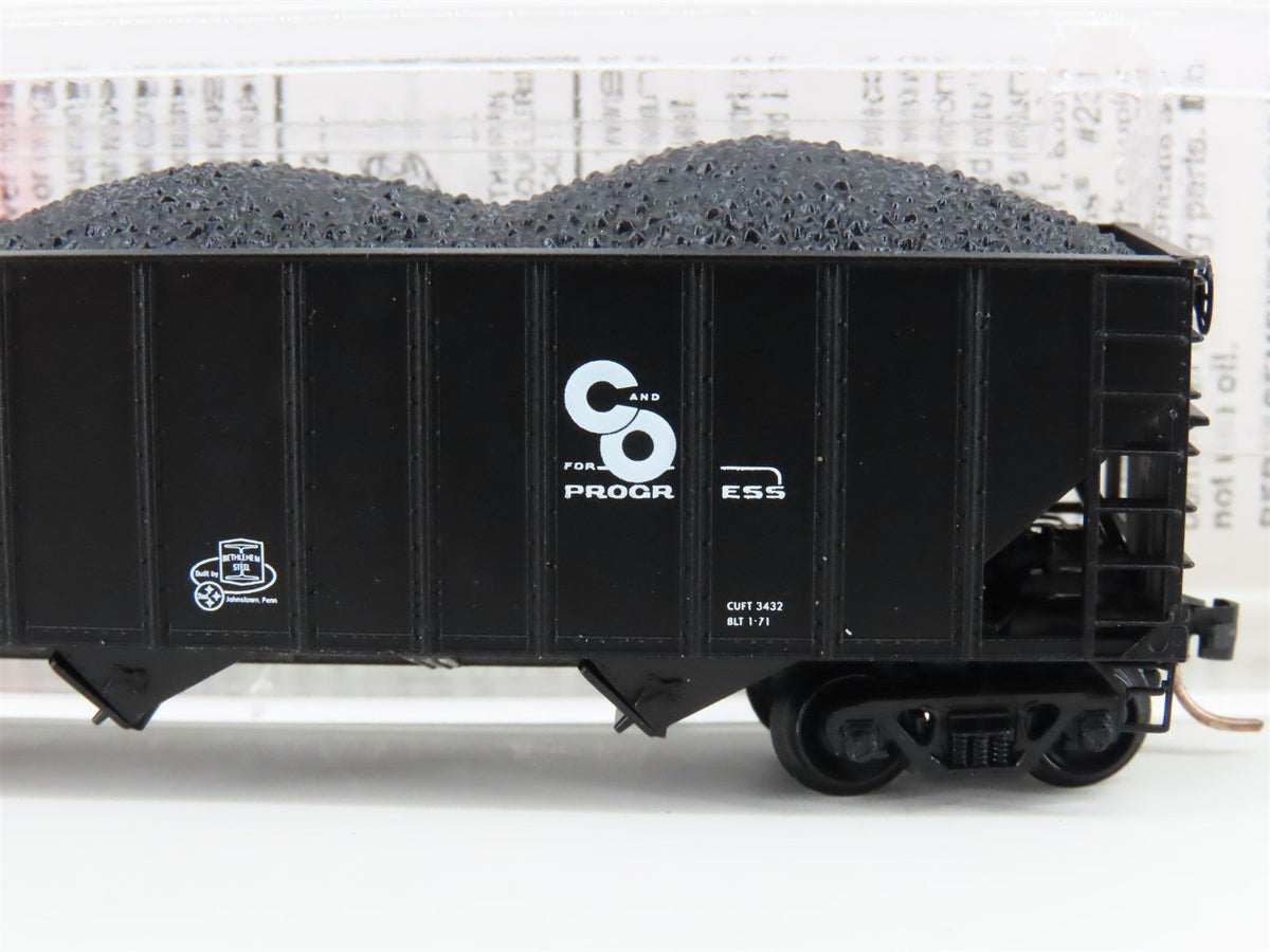 N Micro-Trains MTL 108020 C&amp;O &quot;Progress&quot; 100-Ton 3-Bay Hopper #78945 w/ Load