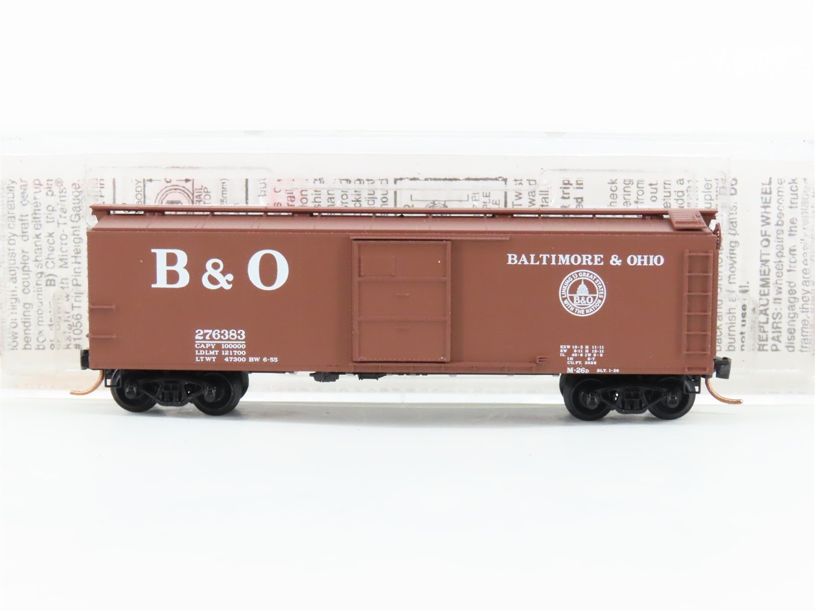 N Micro-Trains MTL 120240 B&O Baltimore & Ohio 40' Single Door Box Car #276383