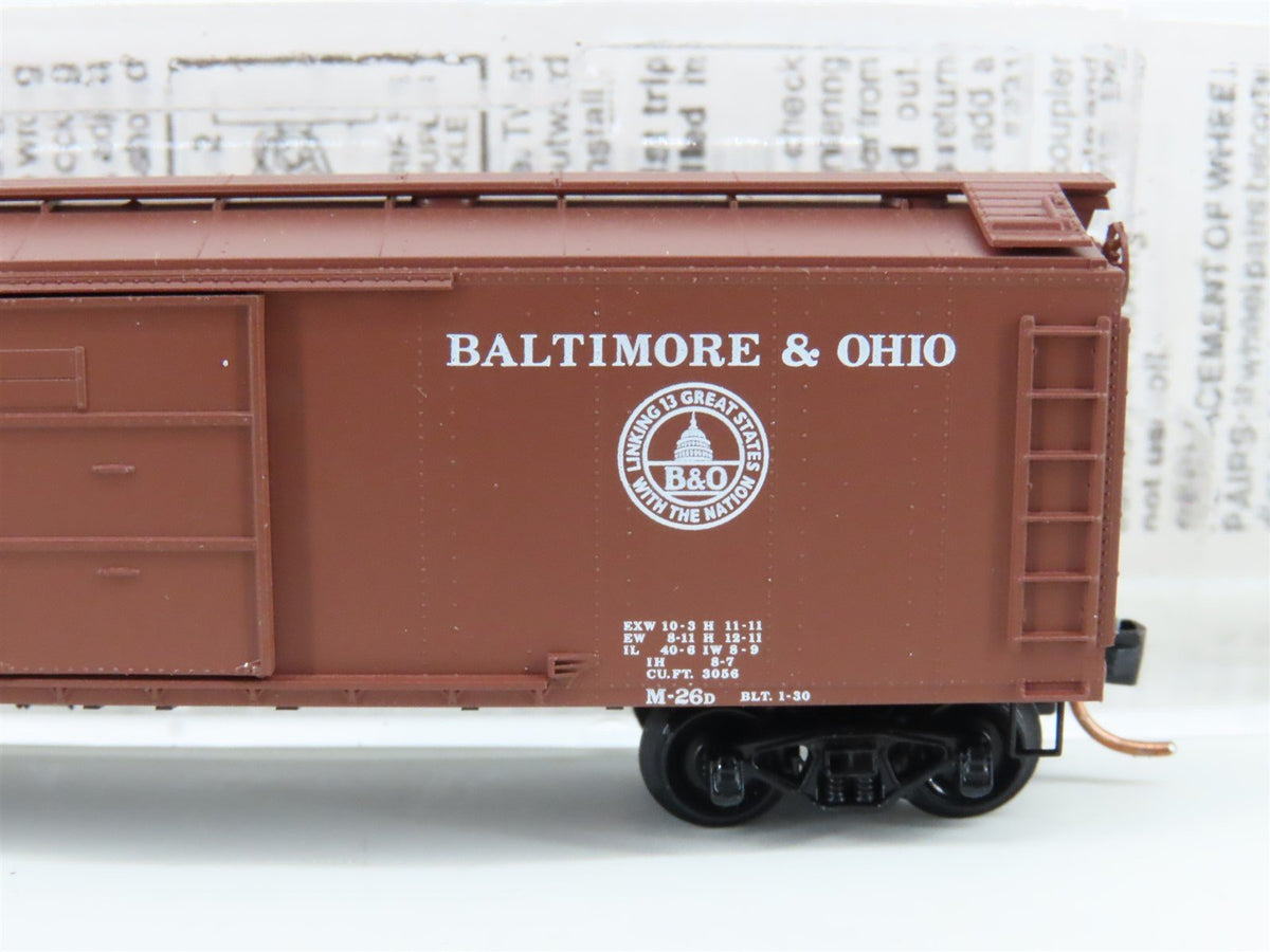 N Micro-Trains MTL 120240 B&amp;O Baltimore &amp; Ohio 40&#39; Single Door Box Car #276383