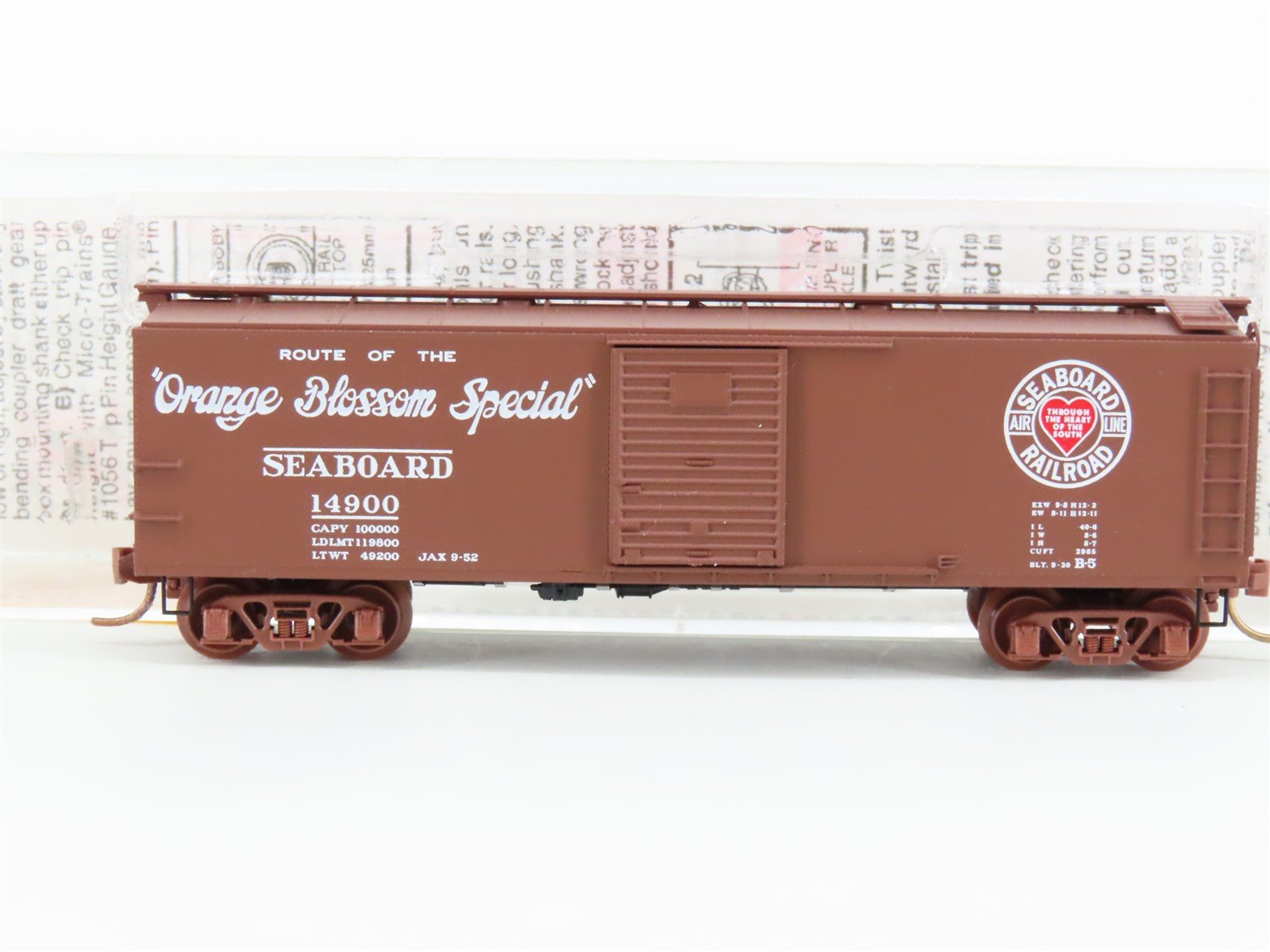 N Scale Micro-Trains MTL 120230 SAL "Orange Blossom Special" 40' Box Car #14900