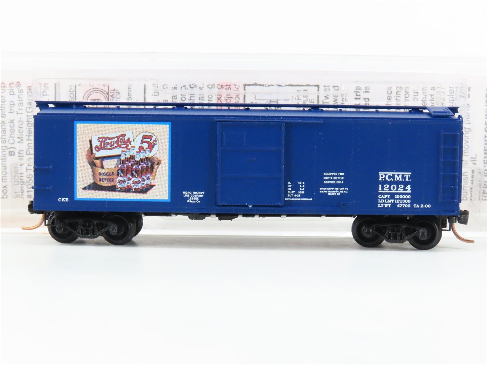 N Micro-Trains MTL 120220 PCMT Pepsi-Cola Empty Bottle Service Box Car #12024