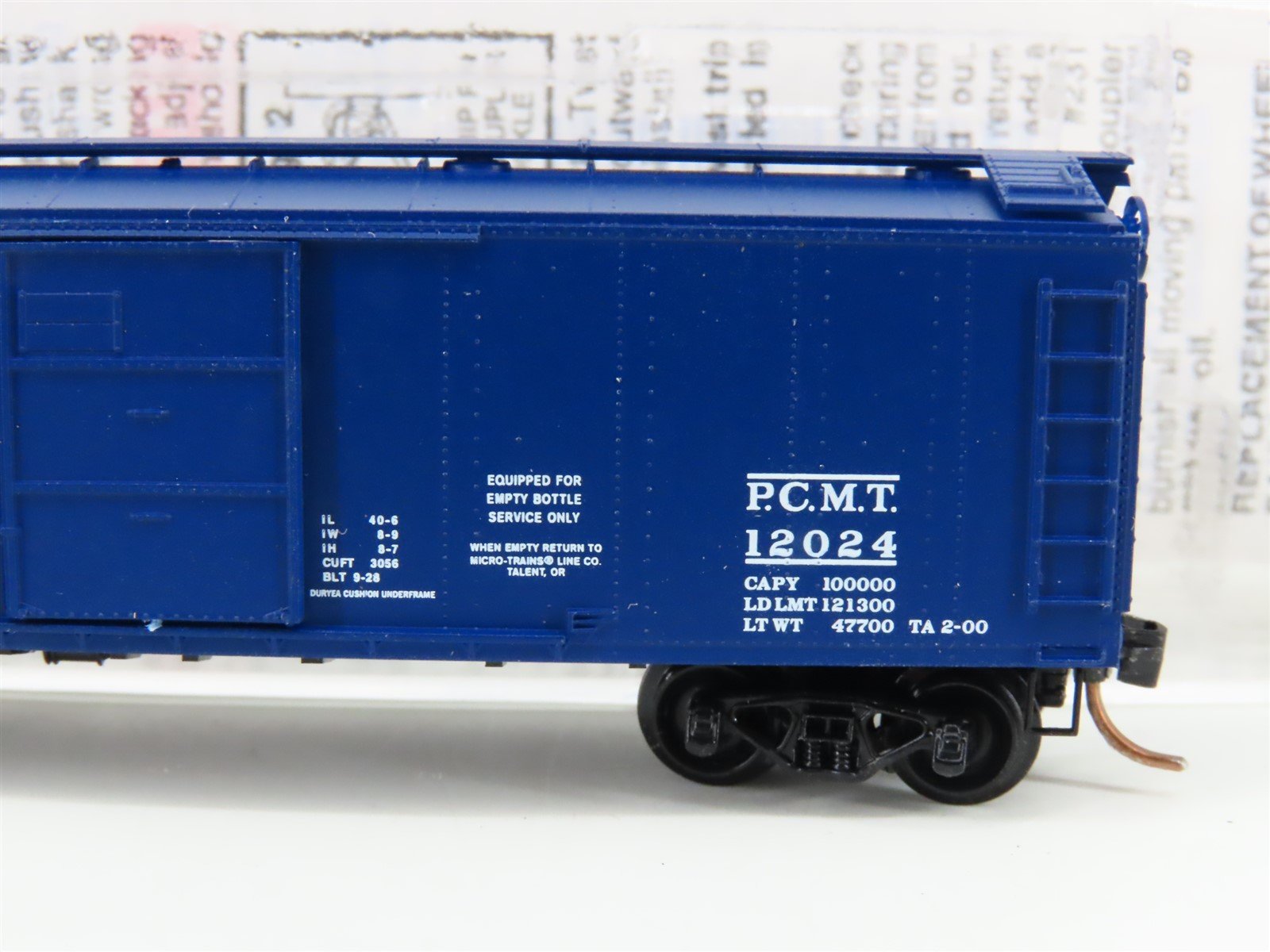 N Micro-Trains MTL 120220 PCMT Pepsi-Cola Empty Bottle Service Box Car #12024