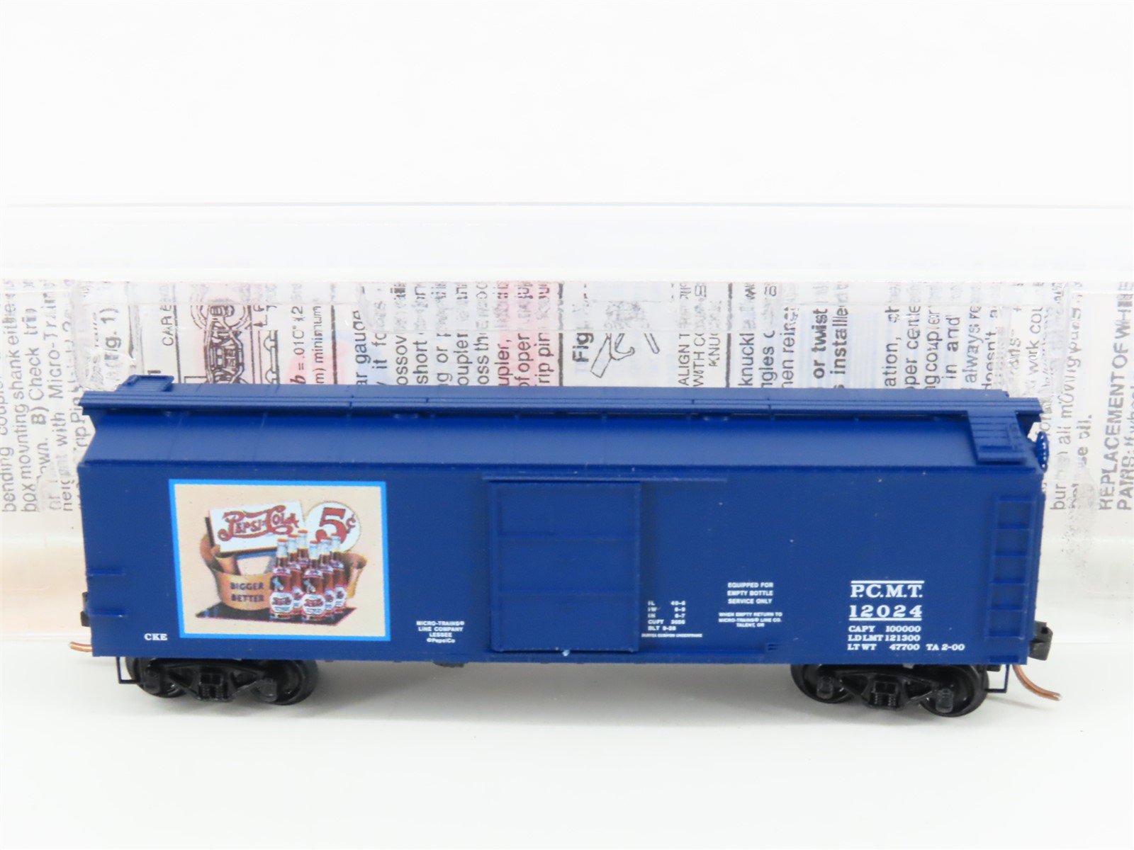 N Micro-Trains MTL 120220 PCMT Pepsi-Cola Empty Bottle Service Box Car #12024